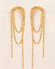 Wouters & Hendrix - Gold Falling Chain Earrings