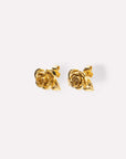 Wouters & Hendrix - Rose Stud Earrings in Gold