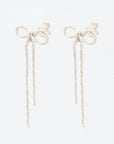 Wouters & Hendrix - Textured Earrings with small Bow in Silver