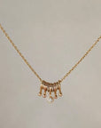 JANE HOLLINGER - 14k yellow gold necklace with white diamond