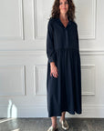 BERGFABEL - Farmer Dress in Navy Wool