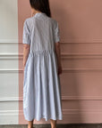 BERGFABEL - Farmer Dress in Blue Stripe