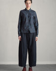 BERGFABEL - Tyrol Shirt in Blur Flower Navy