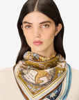 INOUI EDITIONS - Chance 65 Square Scarf in Navy/Gold