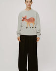 W.I.L.D. A.N.I.M.A.L.S. - Deer Sweatshirt in Grey Melange