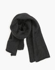 KARAKORAM - Suri Alpaca Knitted Scarf in Black