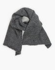 KARAKORAM - Suri Alpaca Knitted Scarf in Granite