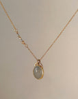 JANE HOLLINGER - 14k yellow gold necklace with Milky White Sapphire