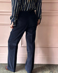 LES PRAIRIES DE PARIS - Fine Corduroy Trousers in Navy