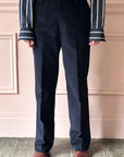 LES PRAIRIES DE PARIS - Fine Corduroy Trousers in Navy