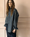 LES PRAIRIES DE PARIS - London Chemise in Blue Stripe