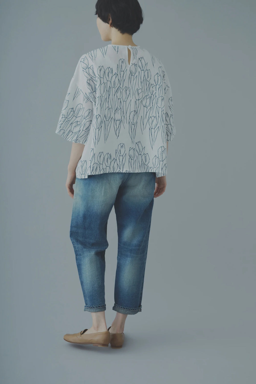 MINA PERHONEN - Always Roll-Up Jeans in Light Blue