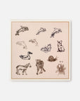 W.I.L.D. A.N.I.M.A.L.S. - Colouring Book Scarf in Pinky Beige