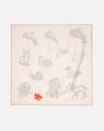 W.I.L.D. A.N.I.M.A.L.S. - Colouring Book Scarf in Pinky Beige