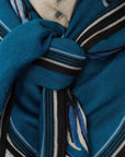 INOUI EDITIONS -130 Western Square Scarf in Blue