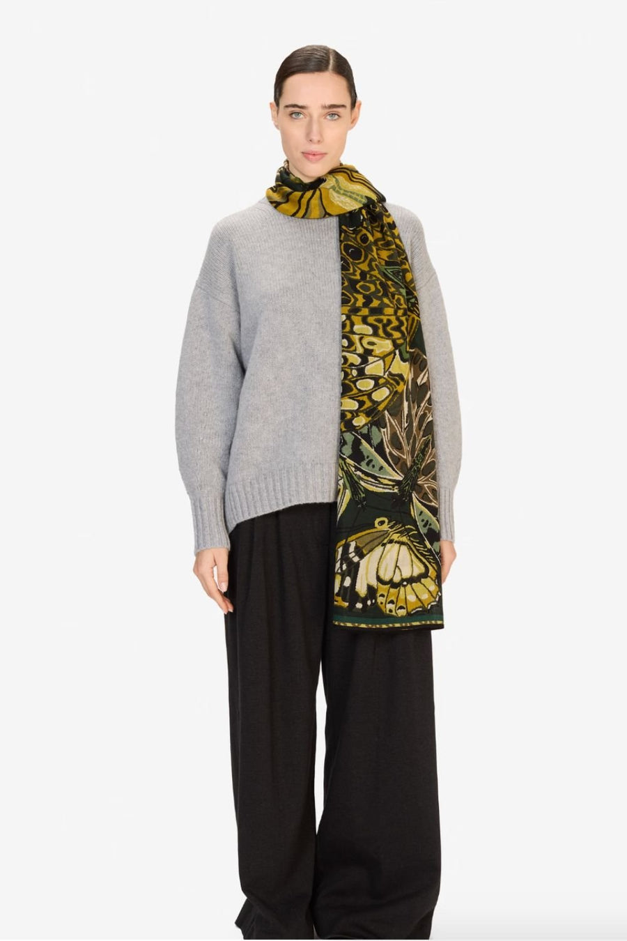 INOUI EDITIONS - 70 Papillons Scarf in Emerald
