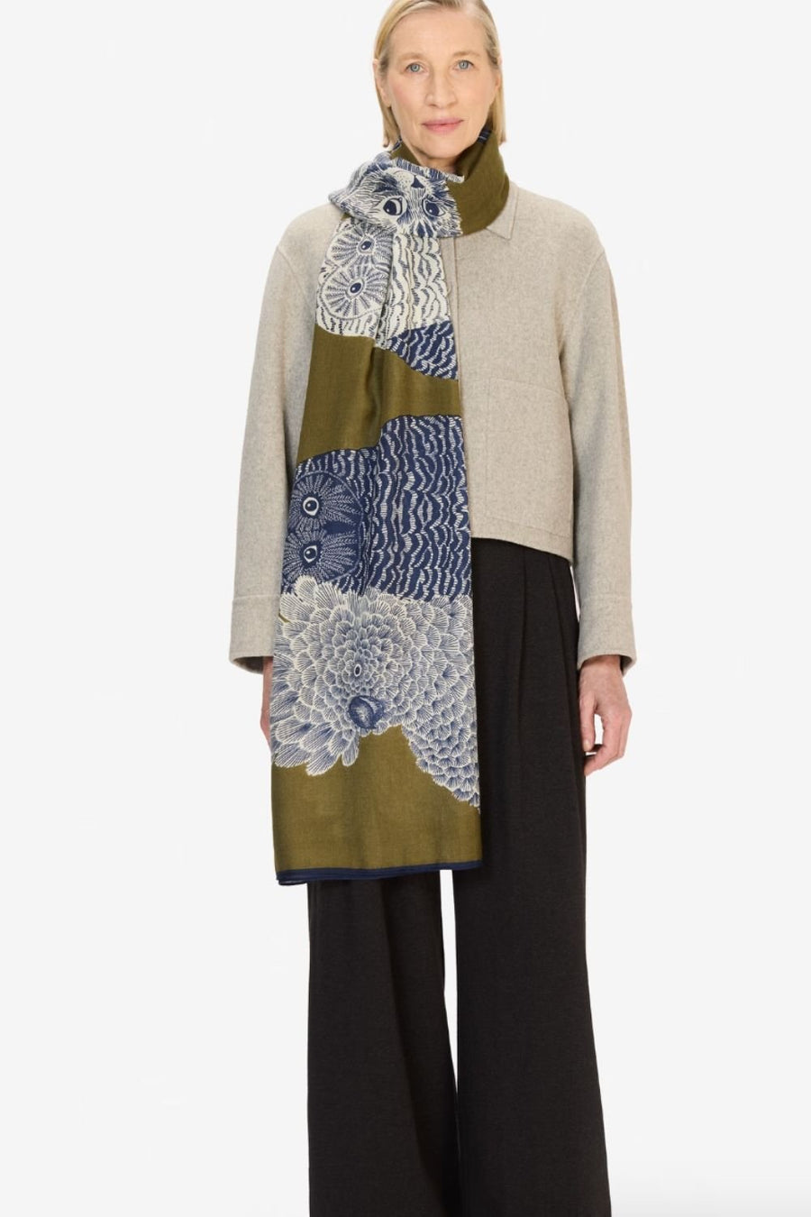 INOUI EDITIONS - 80 Scarf Chouette in Khaki