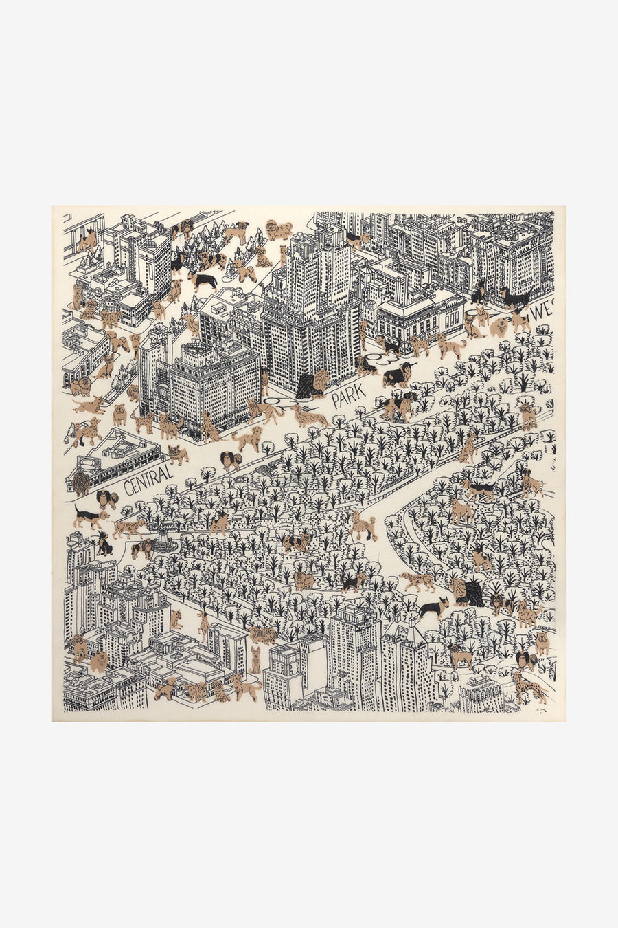 Inoui Editions - Square 65 Central Park Scarf in Ivory