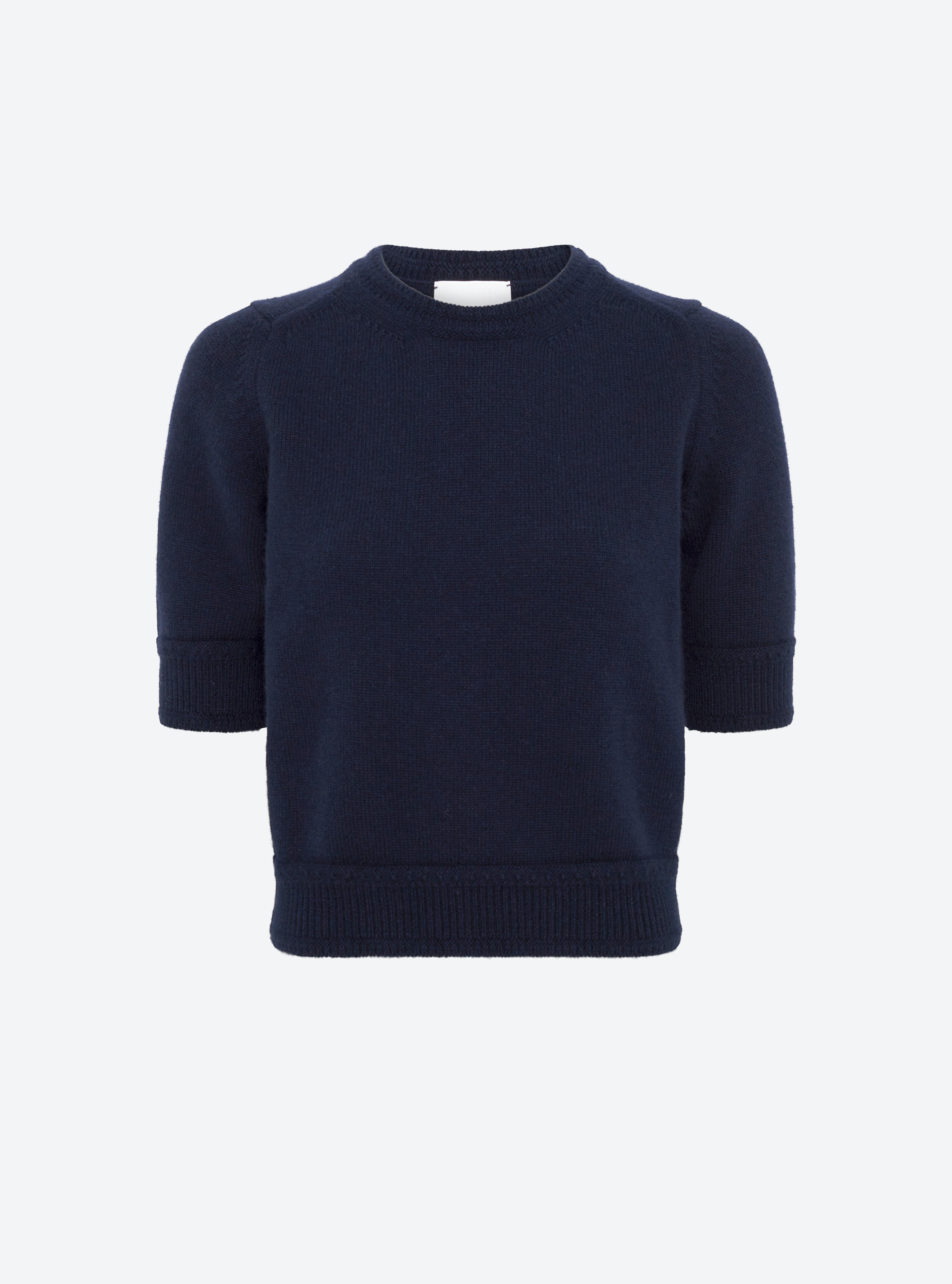 MOLLI - Ecume Cashmere Blend Crew Neck Sweater in Midnight Blue