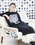 AODRESS - Flowers Blooming Desert Dress in Black