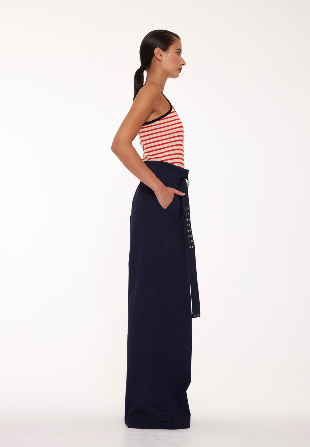 LA FETICHE - ANGIE PANT in Navy
