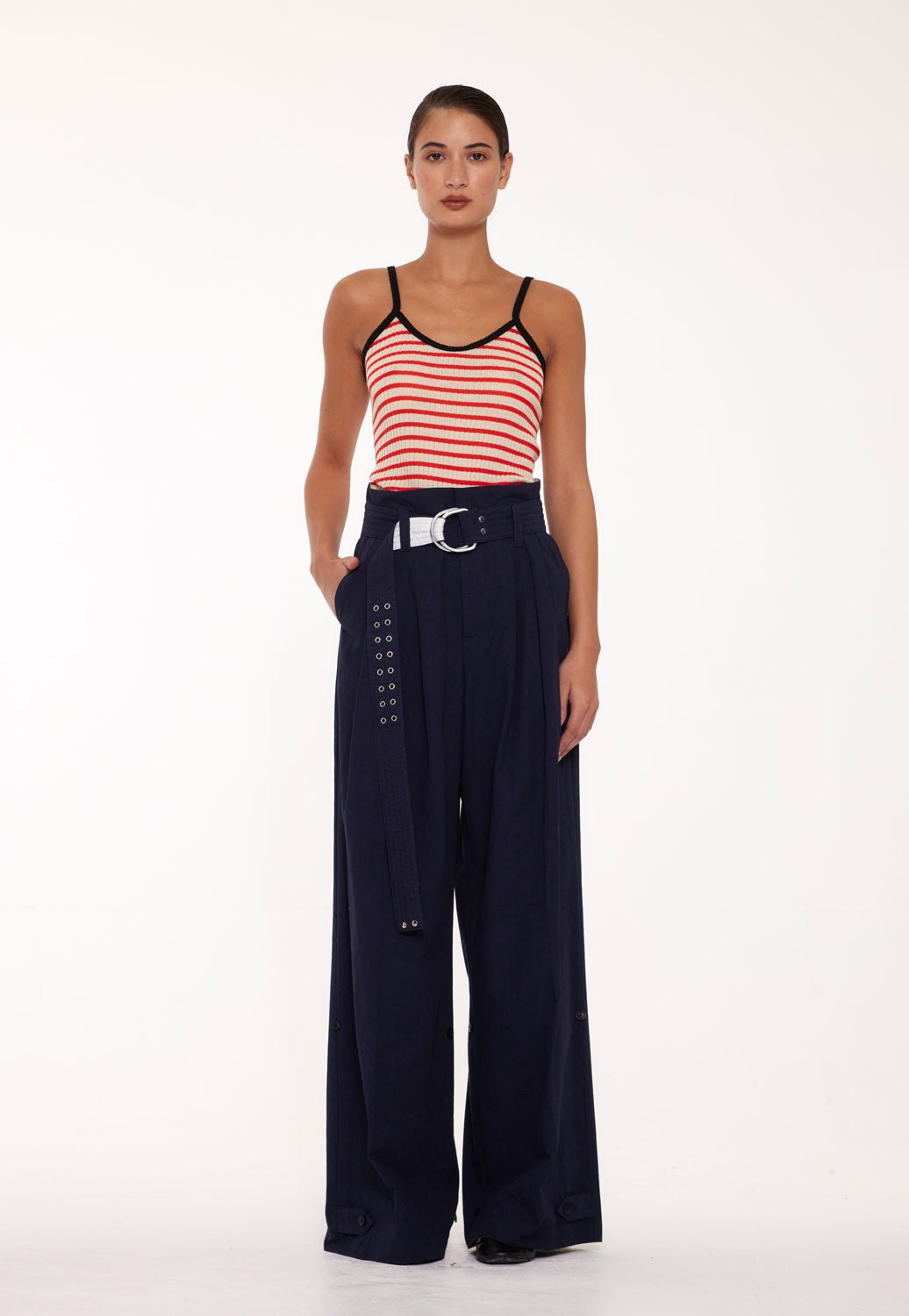 LA FETICHE - ANGIE PANT in Navy