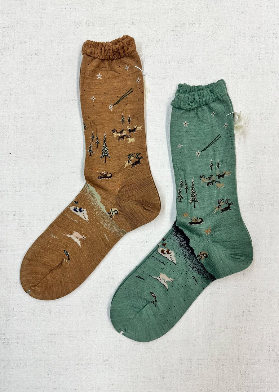 ANTIPAST -  Lagom Trouser Socks in Sage