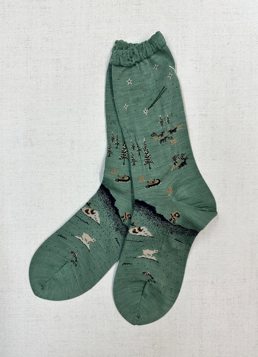 ANTIPAST -  Lagom Trouser Socks in Sage