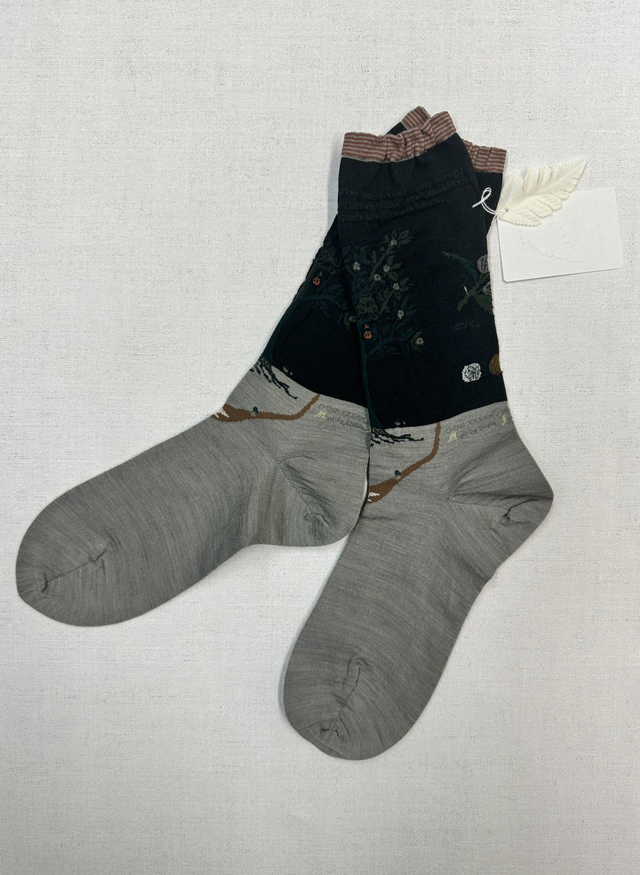 ANTIPAST -  Olive Harvest Socks in Black