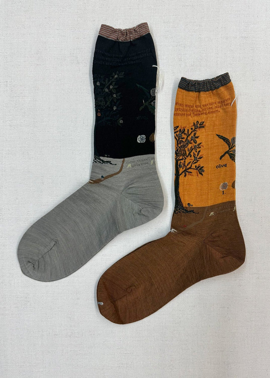 ANTIPAST -  Olive Harvest Socks in Black