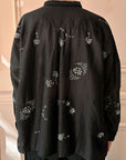 AODRESS - Small Collar Shirt in Black
