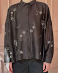AODRESS - Small Collar Shirt in Black