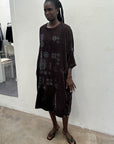 AODRESS - Velvet Rott Blocks Dress in Smoky Quartz Medium