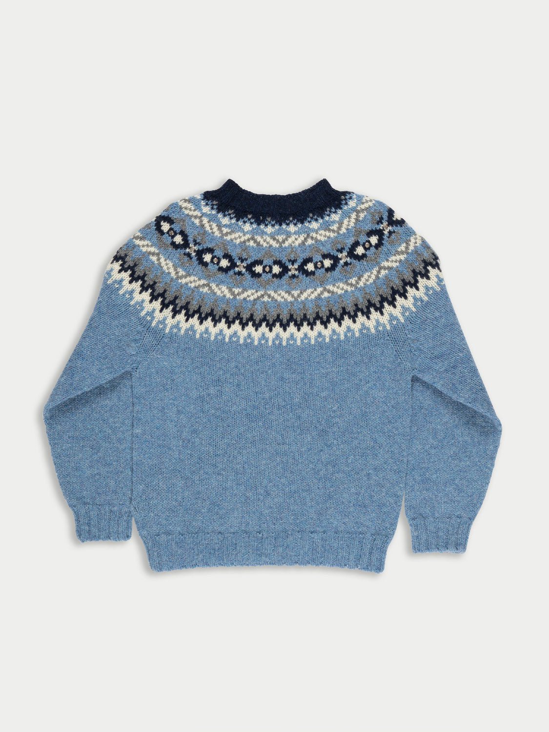 LA FETICHE - ARI FAIRISLE SWEATER in LIGHT BLUE