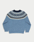 LA FETICHE - ARI FAIRISLE SWEATER in LIGHT BLUE