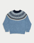 LA FETICHE - ARI FAIRISLE SWEATER in LIGHT BLUE