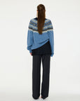 LA FETICHE - ARI FAIRISLE SWEATER in LIGHT BLUE