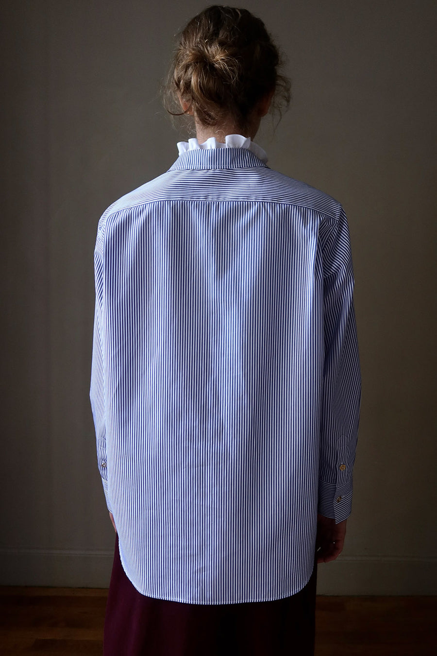 ATLANTIQUE ASCOLI - Untitled 1 Long Sleeved Blouse in Navy Stripe