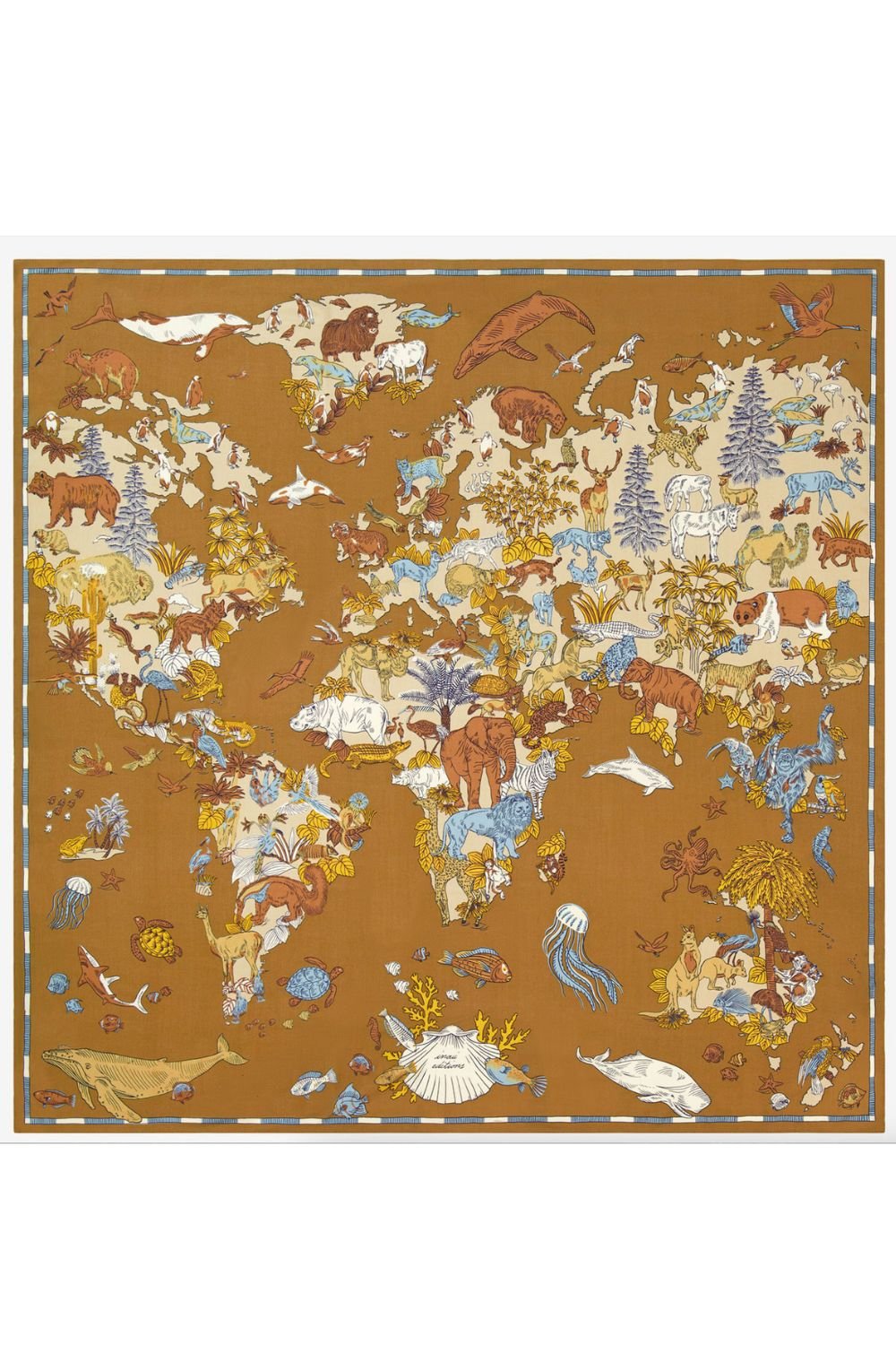 INOUI EDITIONS - ATLAS 130 Square Scarf in Beige