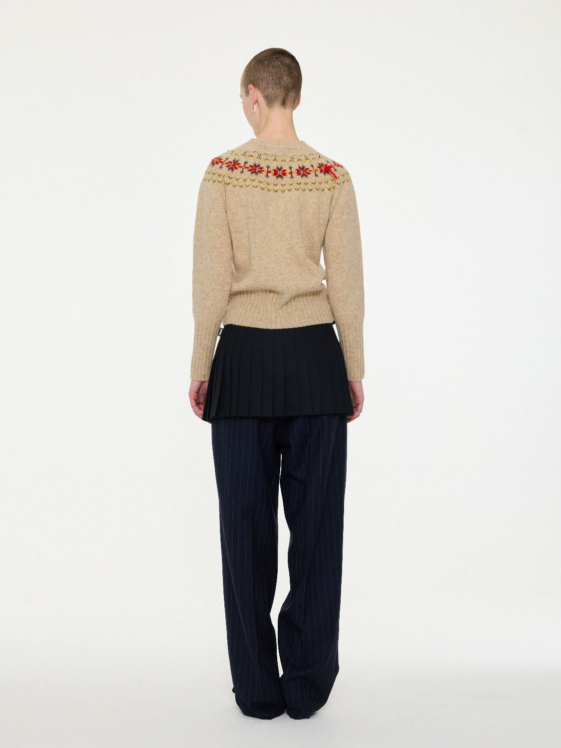LA FETICHE - BARBARA FAIRISLE SWEATER in OAT