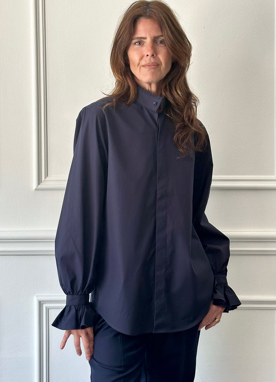 BOURRIENNE -  Boudoir Shirt in Navy