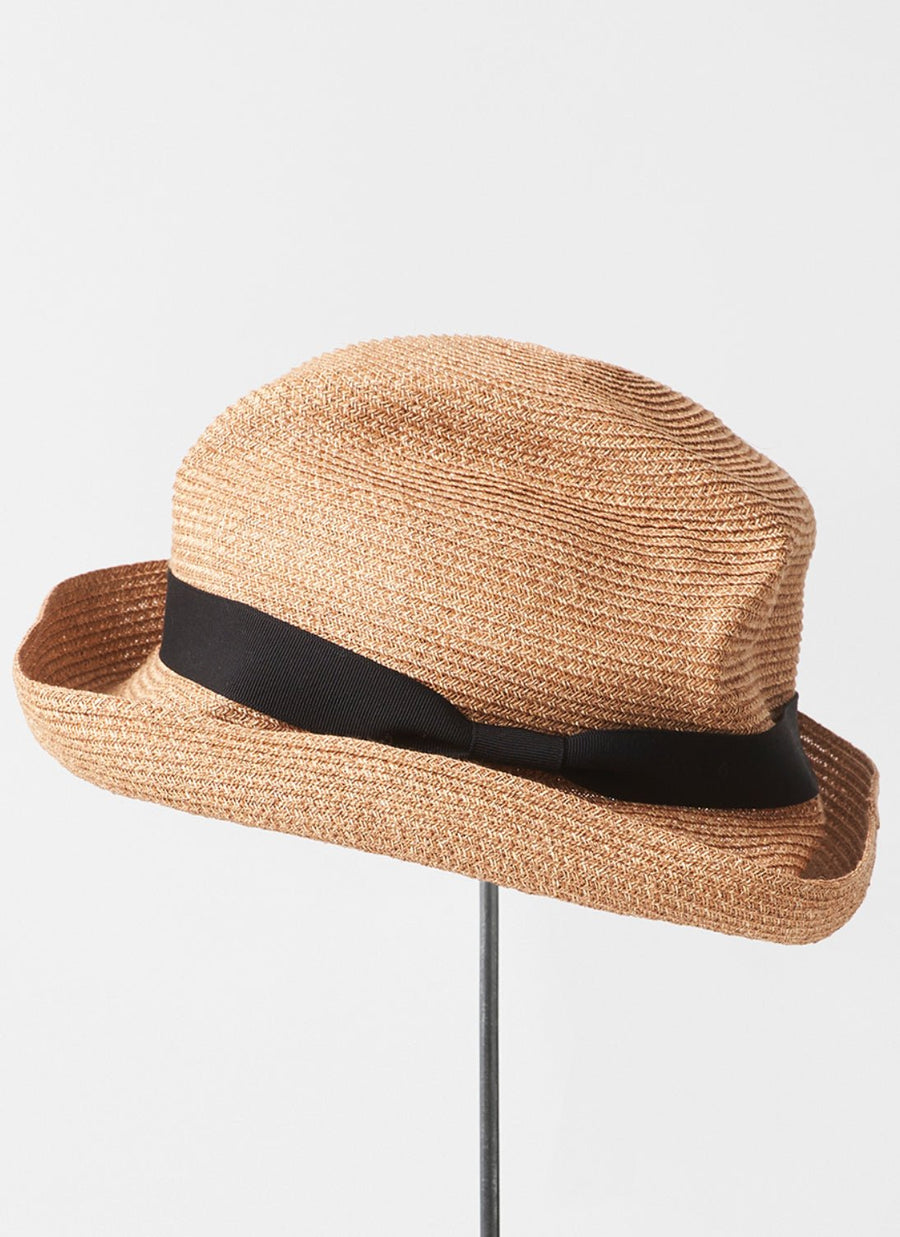 MATURE HA - Boxed Hat Paper Abaca Hat for Men in Bronze Gold