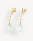 Wouters & Hendrix - Branch Stud Earrings with Green Amethyst Drops