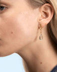 Wouters & Hendrix - Branch Stud Earrings with Green Amethyst Drops