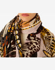 INOUI EDITIONS - 100cm Papillon Linen Scarf in Nude