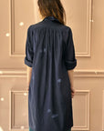 CHRISTIAN PEAU - Vintage Silk Tunic in Indigo Blue