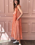 CHRISTIAN PEAU - Vintage Silk Dress in Peach Silk