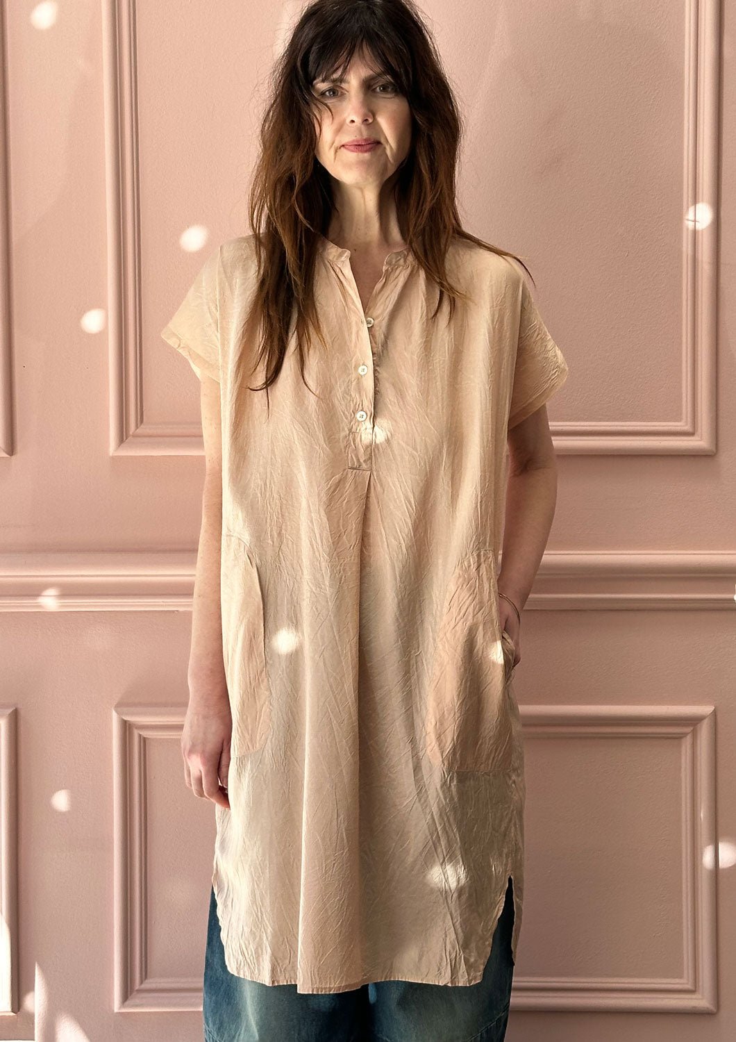 CHRISTIAN PEAU - Vintage Silk Shirt in Shell Pink