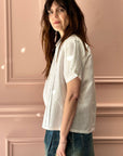 CHRISTIAN PEAU - Vintage Silk Tuxedo Shirt in White