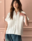 CHRISTIAN PEAU - Vintage Silk Tuxedo Shirt in White